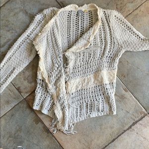 Anthropologie Crocheted cardigan